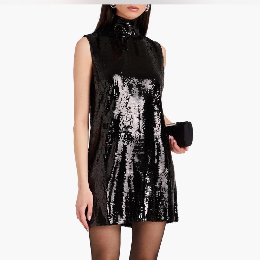Theory Sequined Crepe Mini Dress